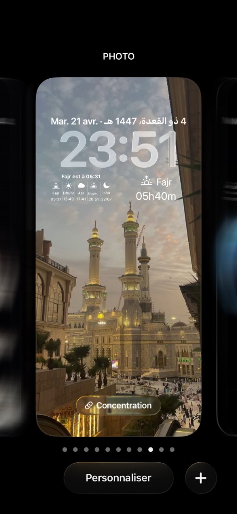 Taqwa Time lock screen widget